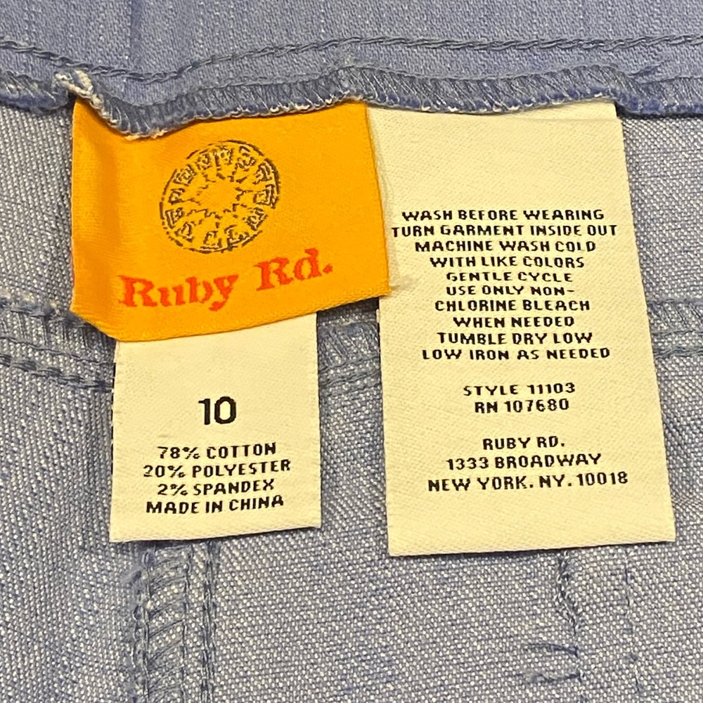Ruby Rd. Blue Skinny Pants - Picture 5 of 6